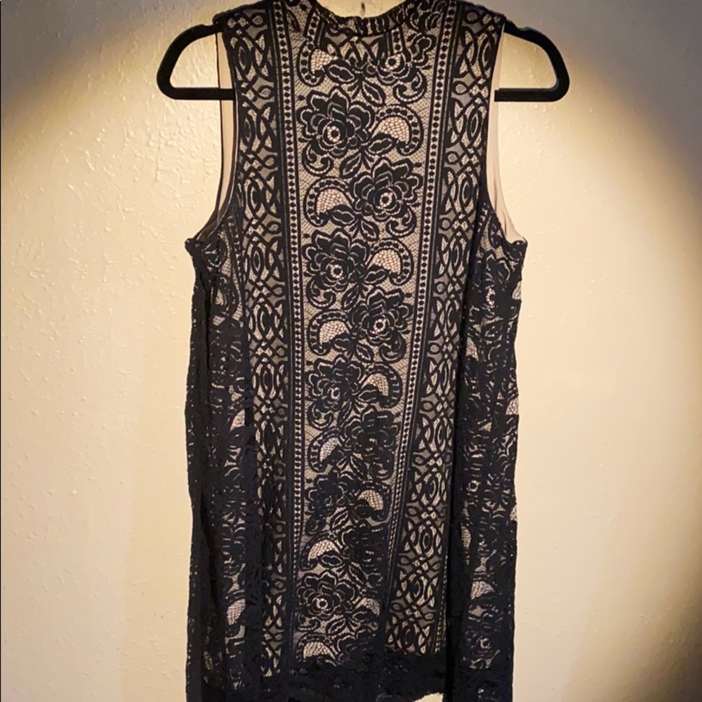 Black and nude lace boutique dress